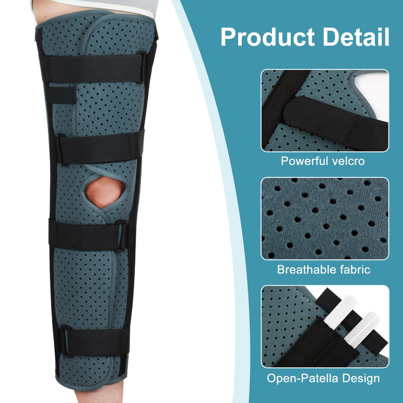[Australia] - Knee Immobilizer Brace for Orthopedic for Pain,Knee Fractures,Instability, ACL,MCL,MeniscusTear,Arthritis,Displacement Post Surgery Recovery 21.8" Length Women Men Leg Braces Universa (M) M 