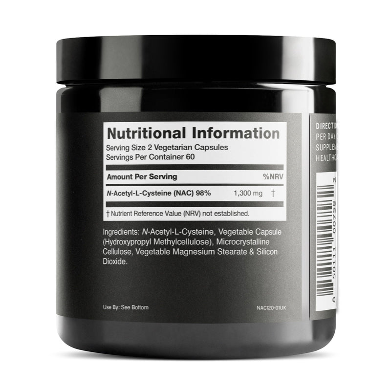 Toniiq 1300mg NAC - 2 Month Supply - Min. 98%+ Tested Purity - Ultra High Strength Bioavailable NAC Cysteine Supplement - 120 Vegetarian N Acetyl Cysteine Capsules -Lab Tested TQ 120 count (Pack of 1)