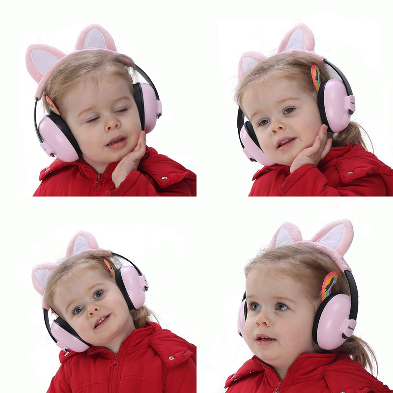 [Australia] - Baby Ear Protection For Babies For 3 Months To 2+ Years Noise Reduction Ear Muffs For Infant And Toddlers. Pink 
