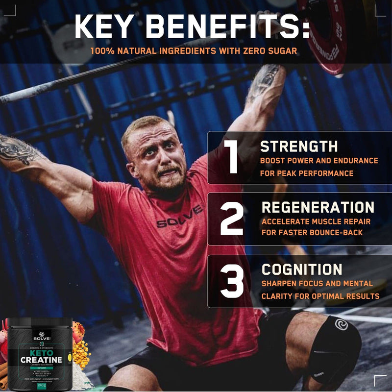 ● Keto Creatine Monohydrate Powder with Plant Extracts ● Micronized Creatine with Betaine, Fenugreek, Opuntia Fig, Ceylon Cinnamon Bark ● Pure Creatine Supplement for Men & Women 240g