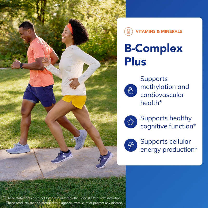 Pure Encapsulations B-Complex Plus - B Vitamins Supplement to Support Neurological Health, Cardiovascular Health, Energy Levels & Nervous System Support* - with Vitamin B12 & More - 60 Capsules | B Vitamins Supplement to Support Neurological Health, Ca...