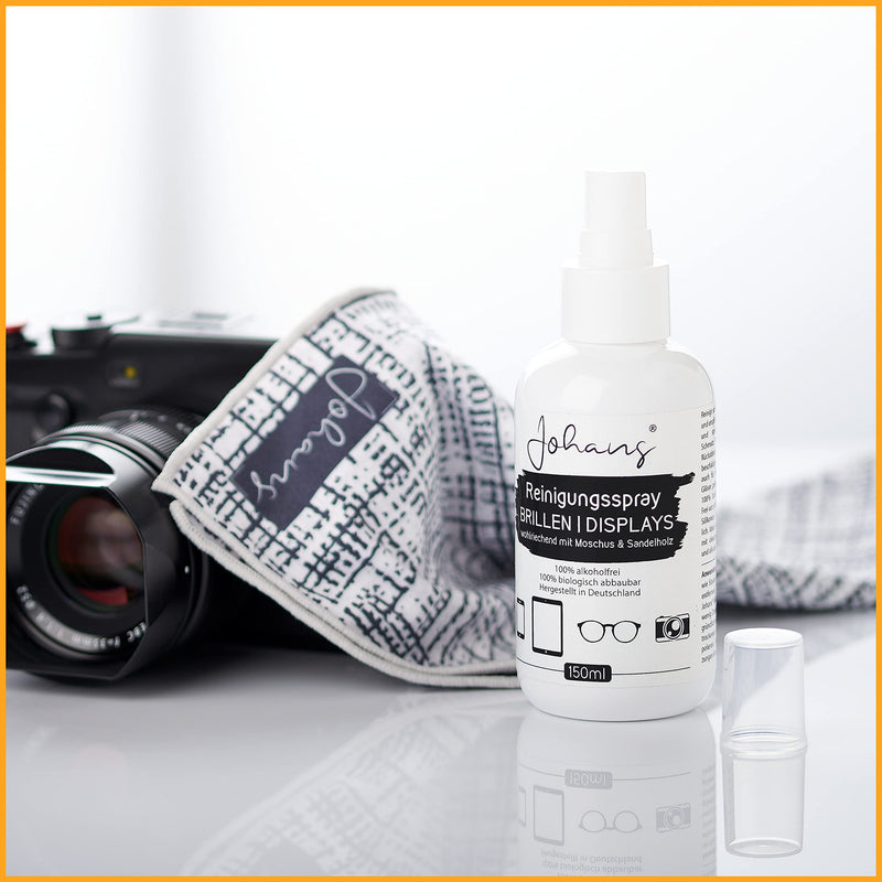 [Australia] - Johans® cleaning spray for glasses displays 150ml | alcohol-free & natural | Smartphone, tablet, glasses | Glasses cleaner display cleaner 