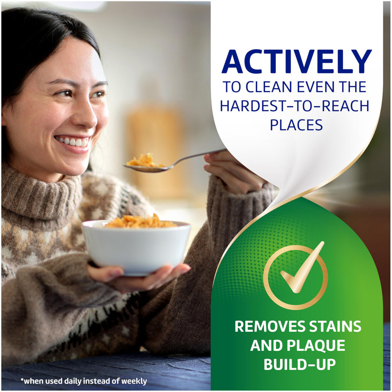 [Australia] - Polident Overnight Whitening Antibacterial Dental Appliance Cleanser Tablets, 90 Count (2 Pack) 
