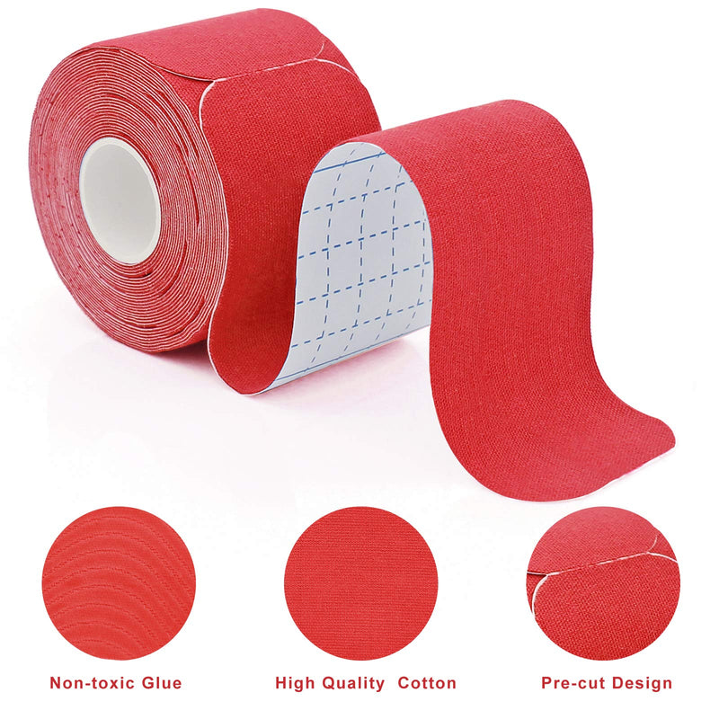 [Australia] - MUEUSS Kinesiology Tape,Sports Tape,Athletic Tape Elastic Cotton Precut Strips,Waterproof Tape for Muscles,Knees,Shoulders Plantar Fasciitis Pain Relief (6rolls MixcolorA) 6rolls Mixcolora 