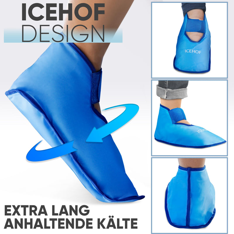 [Australia] - ICEHOF Cooling Shoes + Boots - Soft Fabric - Cooling Socks with Gel Cold Therapy for Feet Toes During Chemotherapy Rheumatism Ice Socks Chemo - One Size Unisex 