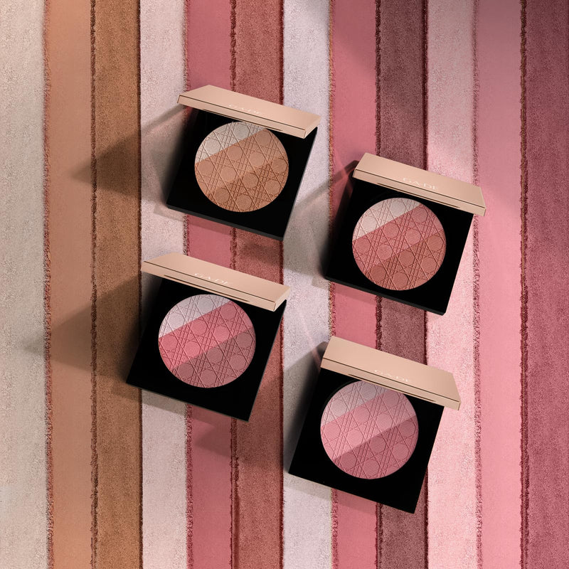 [Australia] - GA-DE Glow FX Natural Face Palette - Blush for Cheeks, Bronzer Powder, and Highlighter Makeup - Enriched with Jojoba Oil - 139 Blooming Chic - 0.42 oz 50 - Porcelain 
