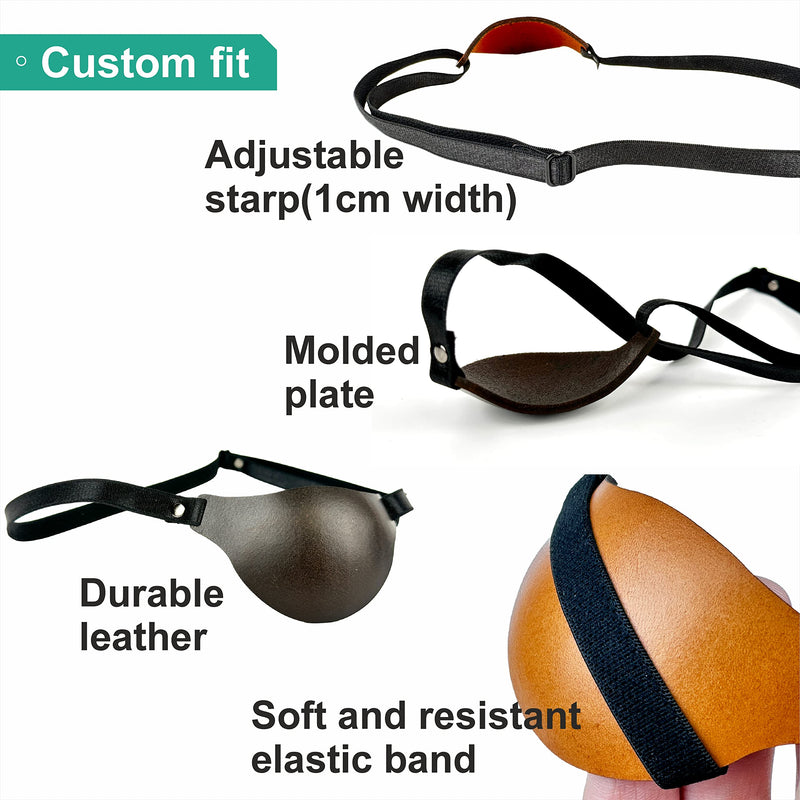 Leather Eye Patch, Eye Patch, Man Eye Patch, Woman Eye Patch, Slim Eye Patch, Eye patch (Black) Black