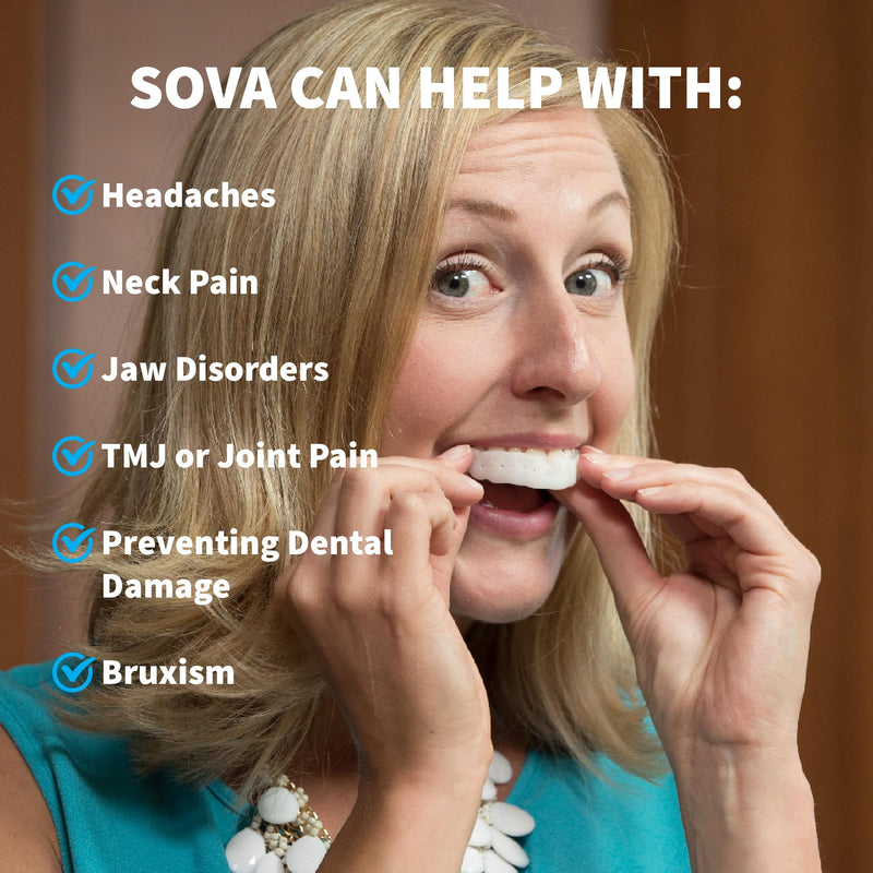 [Australia] - SOVA Aero Night Guard with Case - 1.6mm Thin - Custom-Molded Fit - Protects Against Nighttime Teeth Grinding & Clenching - FSA/HSA Eligible - Odor & Taste Free - Remoldable Up to 20 Times - Non Toxic 