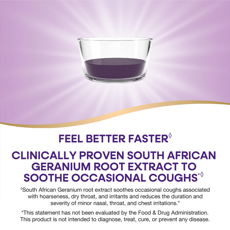 Nature's Way Sambucus Cough Relief +(1) Immune* Syrup, Vegan, 4 fl oz | Feel Better Faster(1) Clinically Proven South African Geranium, with Elderberry Extract, Vitamin C & Zinc 4 Ounce