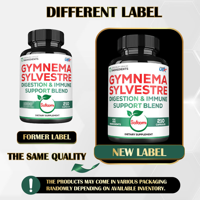 [Australia] - 1000mg Gymnema Sylvestre Supplements - 210 Capsules - Gymnema Extract 20:1 with Berberine HCl, Quercetin & More - Support for Immune, Digestive Health & Body Management 210 Count (Pack of 1) 