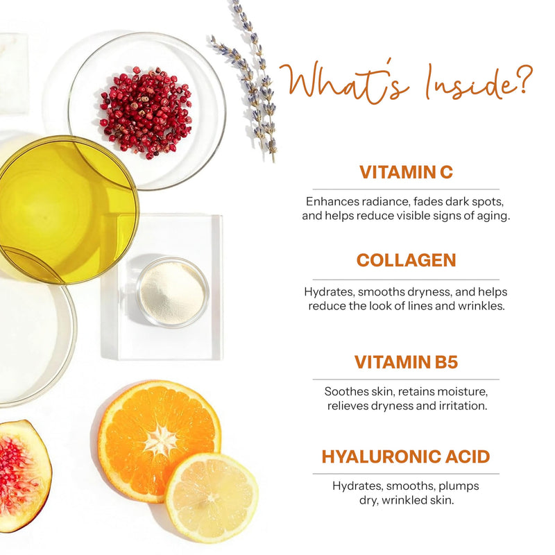 Skin Aesthetics Vitamin C & Collagen Set – Dermatologist Tested, Anti Aging, Korean Skin Care – Firms, Smooths, Hydrates and Revitalizes Tone – Vegan, Clean Beauty – Moisturizer, 5 Mask & 5 Eye Pads Skin Care Regimen
