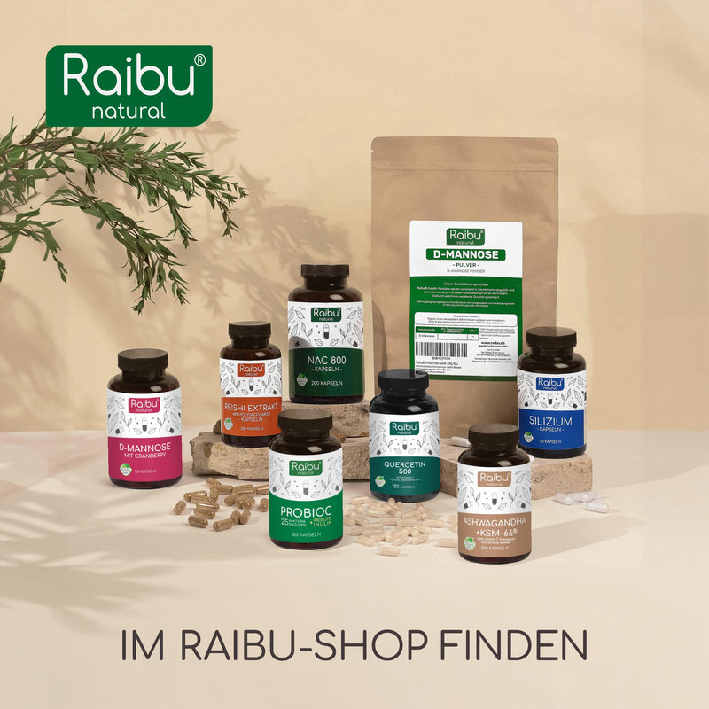 [Australia] - Quercetin high dose - 180 capsules - 500 mg quercetin per capsule - supply for 6 months - high-quality raw material: Japanese cord tree - no additives & vegan - Raibu 