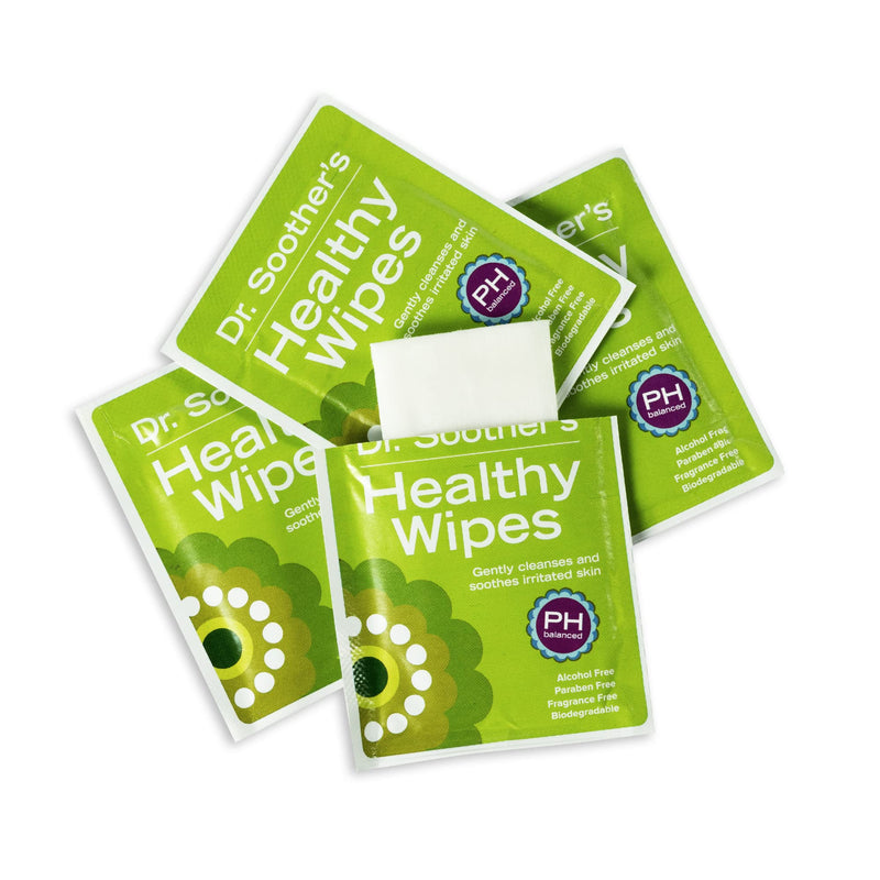 [Australia] - Dr. Soother's Healthy Wipes - PH Balanced Feminine Hygiene Wipes - Unscented - Hypoallergenic - Alcohol & Fragrance Free - 60 Individually Wrapped Cleansing Wipes For Women & Girls Fragrance-Free 1 Count (Pack of 60) 