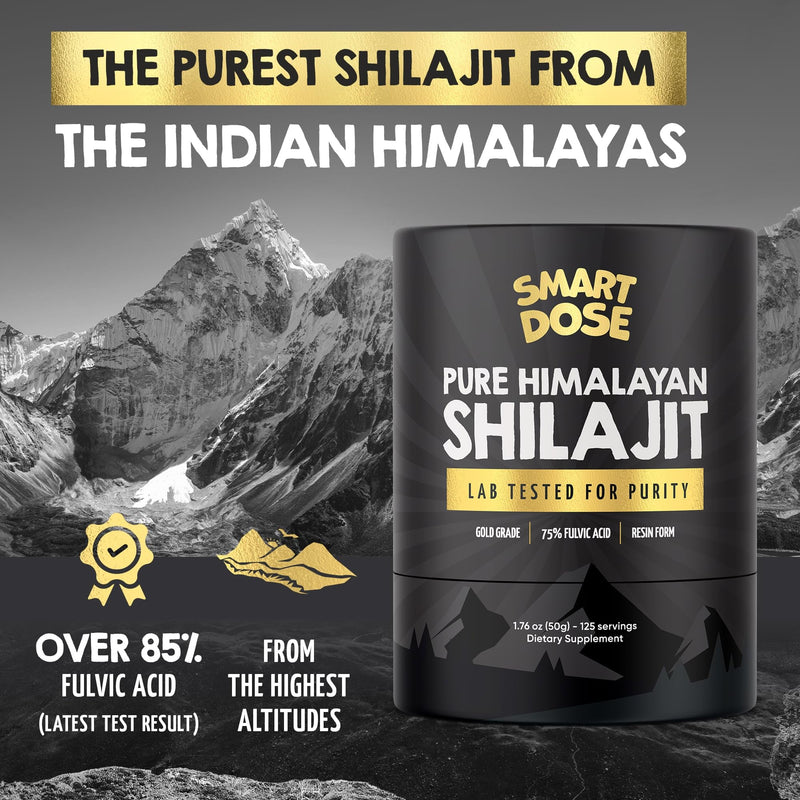 [Australia] - Pure Himalayan Shilajit Resin - Over 85% Fulvic Acid & Large Jar w/ 125 servings - Probably The Purest Shilajit on The Market - US Lab tested for Authentic & Natural Himalayan Organic 