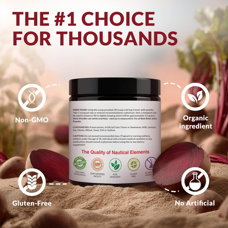 [Australia] - Beet Juice Powder Organic - Cold Pressed - 20:1 Concentrate - Concentrated Beet Root Powder - Nitric Oxide - Circulation Support - 57 Servings of Beet Root Supplement - 7oz 7 Ounce (Pack of 1) 