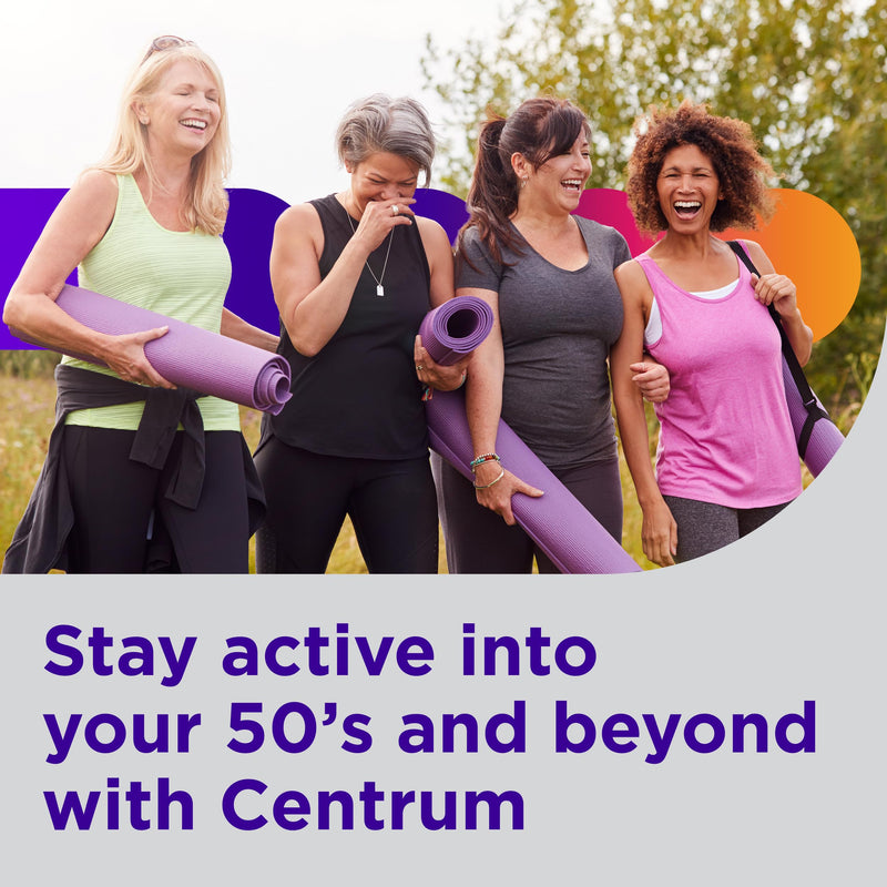 Centrum Silver Women's Multivitamin for Women 50 and Over, 200 Tablets | Contains Vitamin D3, B Vitamins, Calcium, and Antioxidants, Non-GMO Ingredients, Supports Memory and Cognition, GLP-1 Support