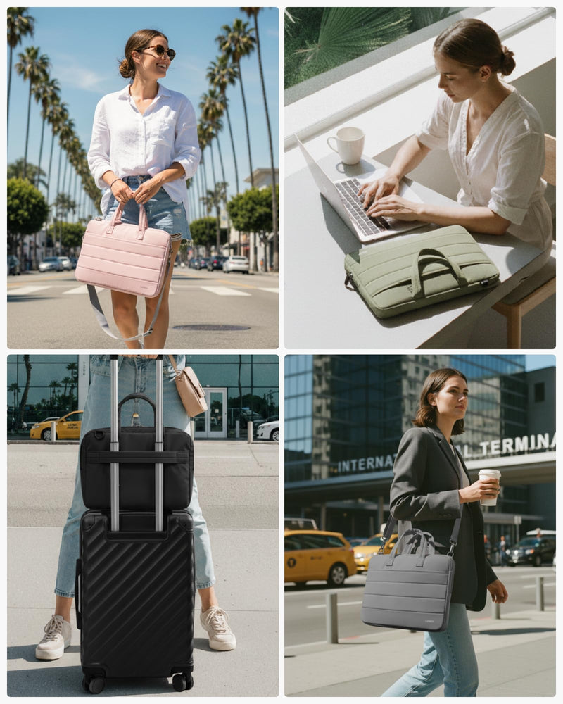 Travel or Daily Secure - TSA Locks and Protective Laptop Case Bag Bundle