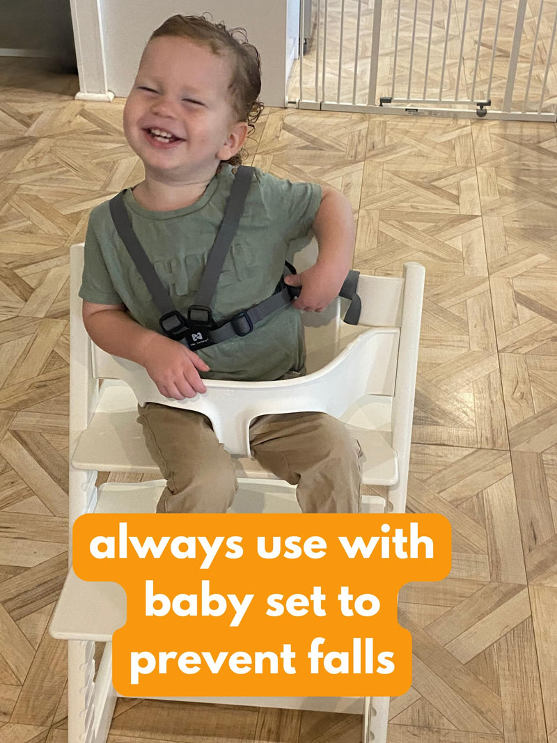 [Australia] - Wipe Clean Silicone Harness for Stokke Tripp Trapp - Replacement Straps for Baby Wooden Highchairs 