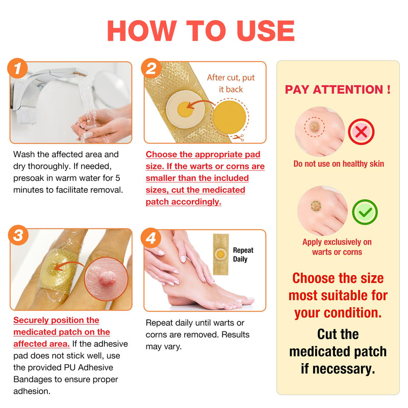 [Australia] - Wart Corn Remover Pads for Feet: 42 Pack 40% Salicylic Acid Extra Strength Bandages for Plantar Warts Corns Small Callus on Feet Hands Toes - Safe Effective Treatment for Adults Children (42 Pads) 42 Pads 