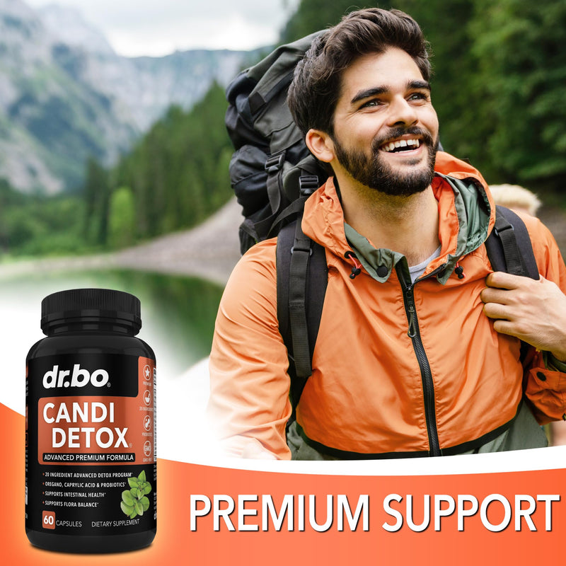 [Australia] - Candida Cleanse Detox for Women & Men - Candi Detox Support Supplement Pills Kit, Anti Overgrowth Gut Balance Probiotic Flora Complex Supplements - Natural Oral Herbal Oregano & Caprylic Acid Capsules 