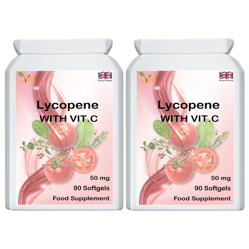 Ved Lycopin Supplement | 50mg x 90 Softgel (pack of 2)