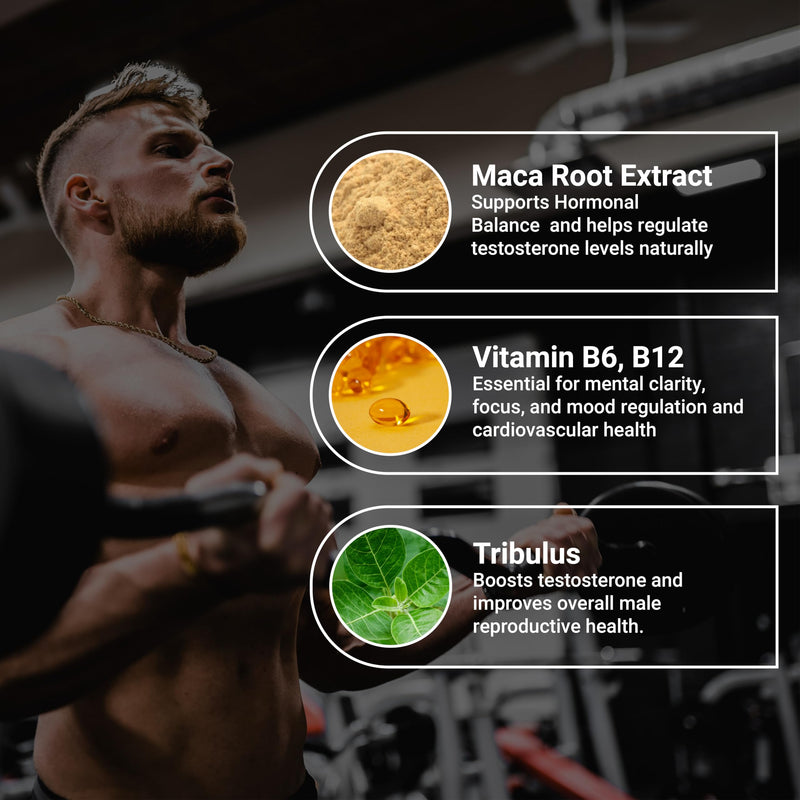 StalliunX - Men's Wellness Gummies for Energy & Vitality, with L-Arginine, Maca & Ashwagandha, Made in the UK, GMP Certified, 60 Gummies