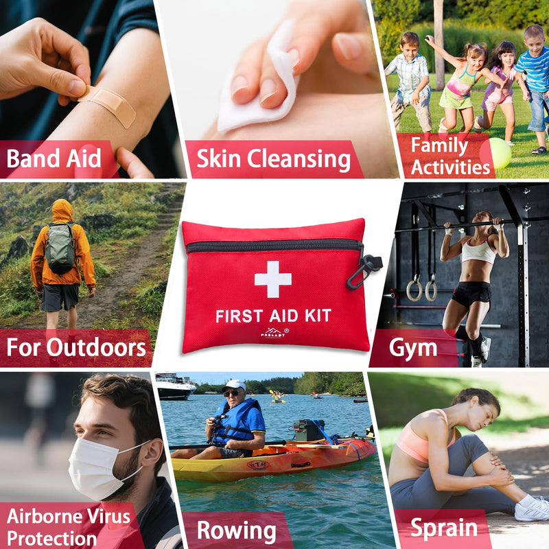 [Australia] - 152 Piece Small First Aid Kit, Travel Size First Aid Kit TSA Approved, International Travel Essentials, Hiking Med Kit for Backpack 