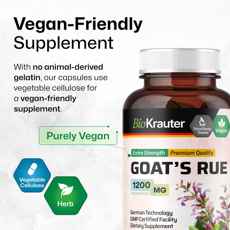 [Australia] - Goats Rue Lactation Support Capsules - Natural Breastfeeding Supplement - Organic Goats Rue 1200 mg - 100 Vegan Capsules 100 Count (Pack of 1) 
