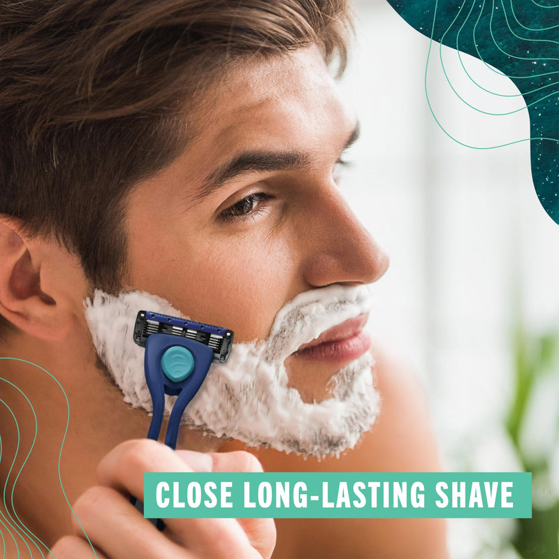 [Australia] - Preserve POPi Shave 5 Razor System Made with Recycled Ocean Plastic and 5-blade cartridge, Coral Pink, 1 Count Recycled Ocean Plastic: Coral Pink 