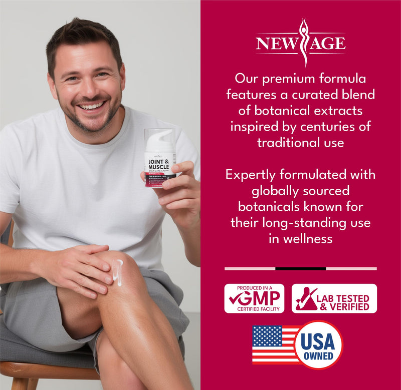 NEW AGE Care Cream – Soothing Botanical Formula - Vitamin B6 MSM & Boswellia - Non-Greasy 2oz Cream for Everyday Movement 2 Ounce (Pack of 1)