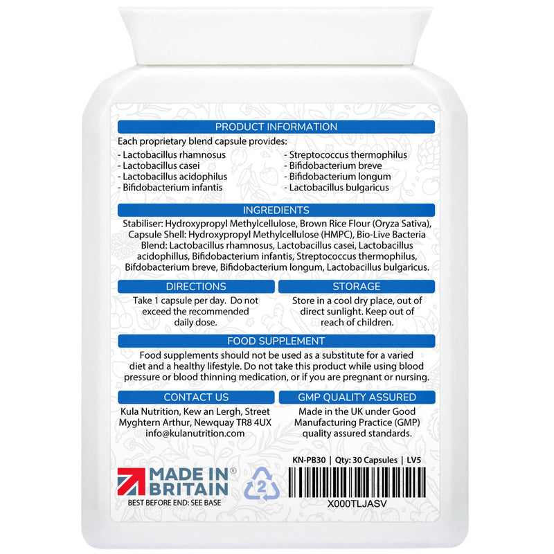 SuperBio4 - Daily Probiotic 8 Strain Live Bio Culture Complex - 4 Billion CFU Friendly Bacteria - High Strength Full Spectrum Gut Flora Supplement - Acid and Bile Resistant Capsules - 30 Days Supply
