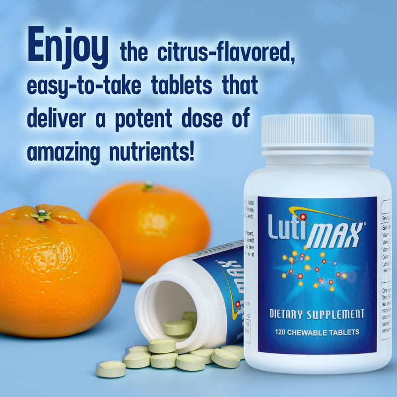 Lutimax Luteolin Complex w/Rutin - Immune Support Brain Supplements - Bioflavonoids w/Vitamin C, D & E for Joint, Muscle, & Dietary Issues - Antioxidants Supplement w/Immune Support - 120 Tablets 120 Count (Pack of 1)
