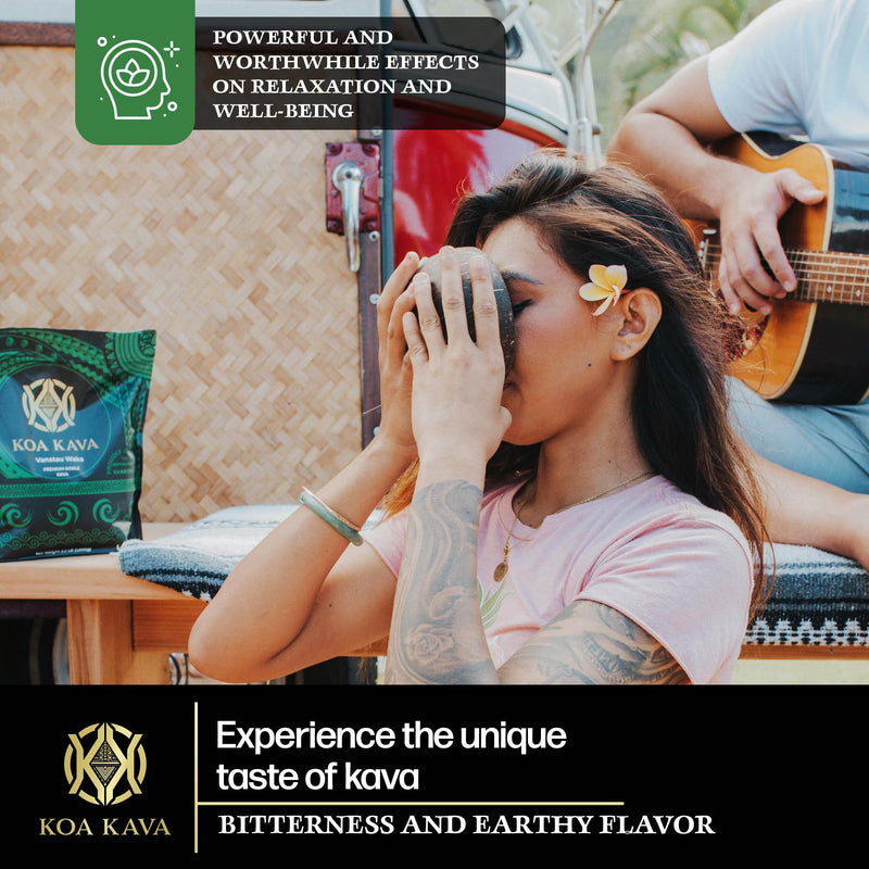 [Australia] - Vanuatu Koa Kava Kava Powder - Premium Noble Waka Kava Tea made from Lateral Roots in Vanuatu for Authentic Relaxation. 1 Pound Bag 