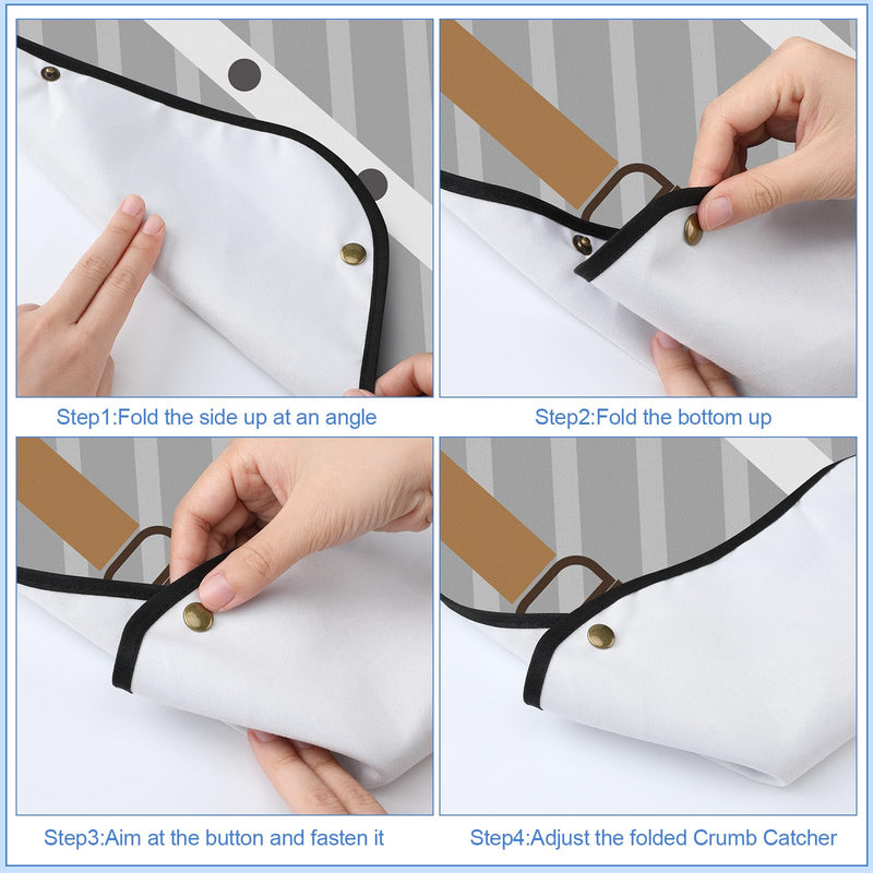[Australia] - SATINIOR 6 Pack Adult Bibs for Men Elderly Eating Bibs with Crumb Catcher Waterproof Washable Clothing Protectors Father Gift Suspenders Style 