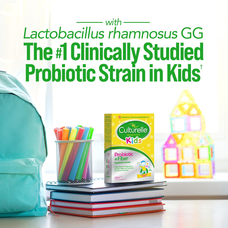 Culturelle Kids Probiotic Packets (Ages 3+) & Gummies (Ages 2+) for Digestive & Immune Health, Eye Support Unflavored + Gummies 24 Servings (Pack of 1)