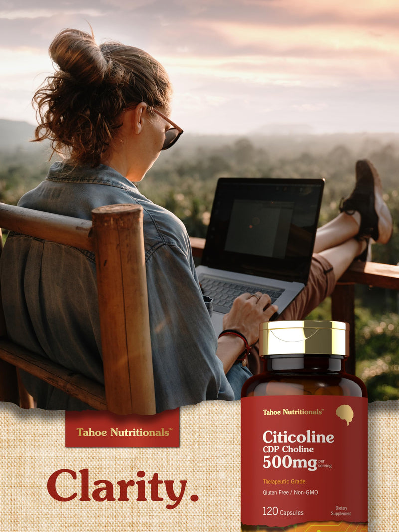 [Australia] - Citicoline 500mg | 120 Capsules | CDP Choline Supplements | Therapeutic Grade | Gluten Free, Non-GMO 