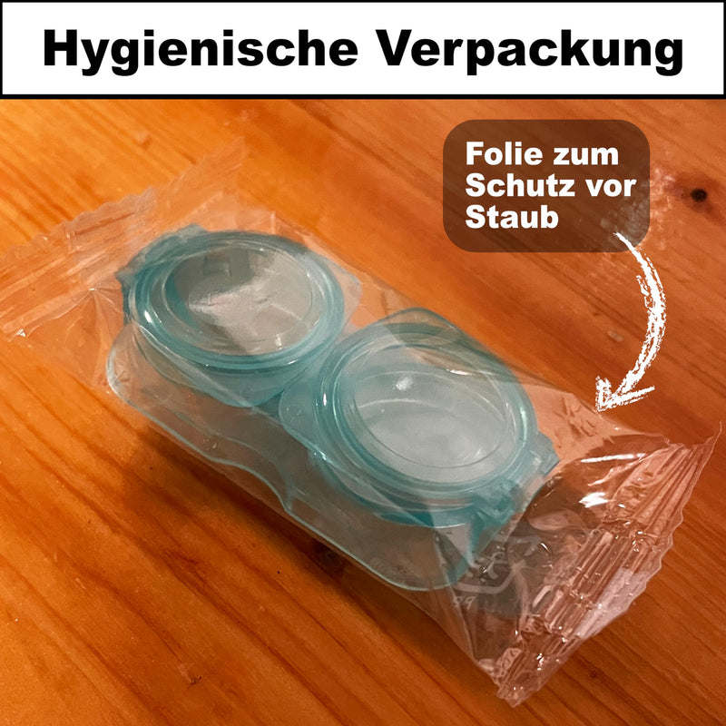 [Australia] - Traptix EyesBear - Foldable & economical contact lens container (1x) - Fixed lid - less liquid consumption - odor-free contact lens storage (transparent) 1x - Transparent 1er 