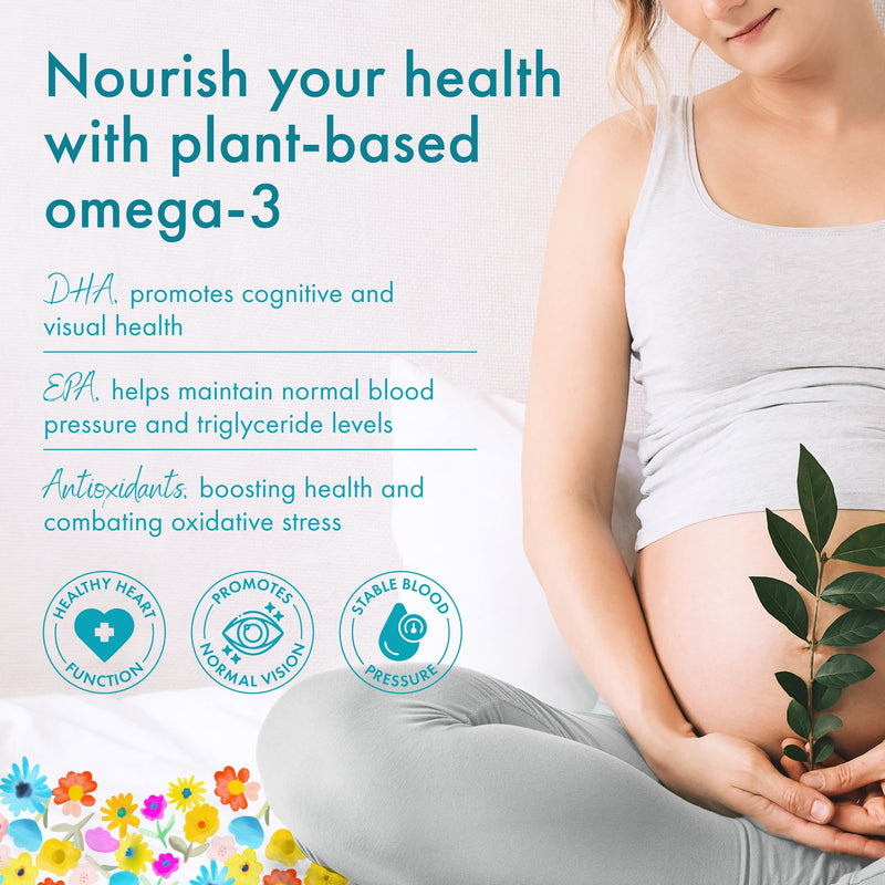 Fruitful Vegan Omega 3 with DHA & EPA – EU Algae Supplement for Fertility Support & Antioxidants – Pregnancy Supplement for Women – Pure Formula – 30 Day Supply (30 Capsules, Vegan Omega 3)