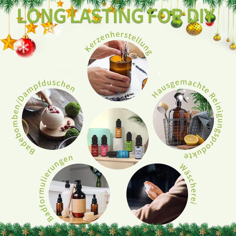 [Australia] - MISIJI essential oil set for diffuser Pure Natural Aromatherapy 6 x 10 ml Health - Air Freshener 