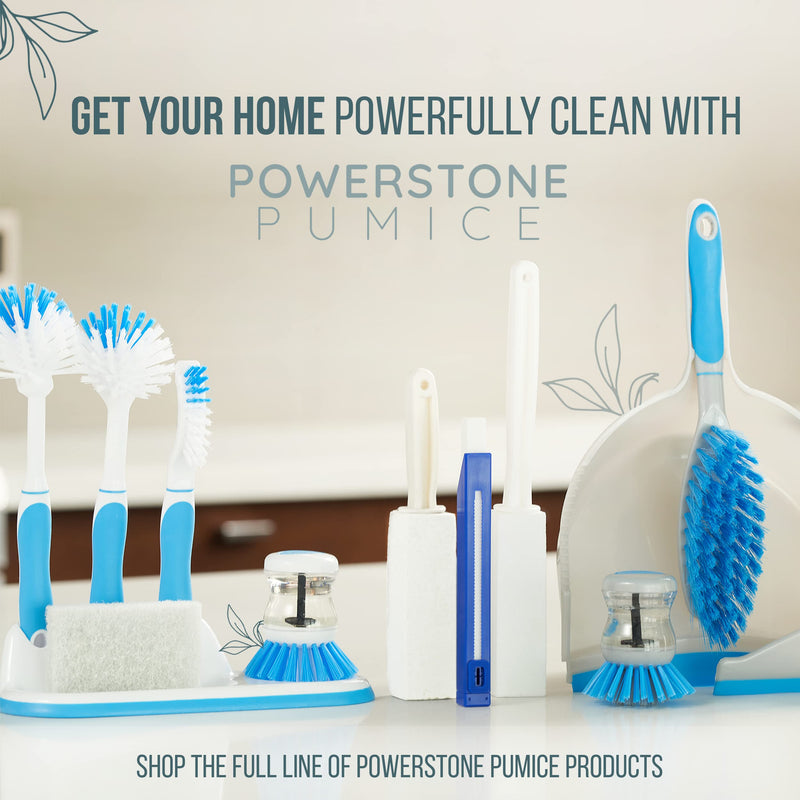 [Australia] - Powerstone Pumice Long Lasting Chisel Sticks - 8 Pack | Refillable Case with 8 Scouring Sticks to Remove Stains, Limescale & Carbon Buildup from Stoves, Ovens, BBQ Grills, Sinks, Tiles, Toilets & More 