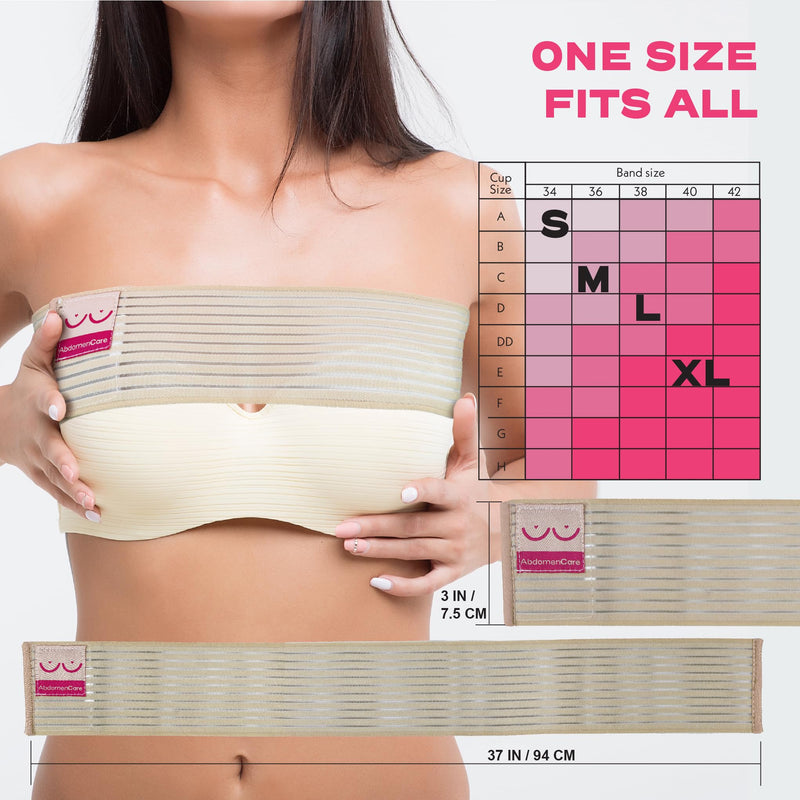 [Australia] - Breast Implant Stabilizer Band I Post Surgery Breast Band Chest Compression Wrap For Women I Breast Augmentation Band I Bra Breast Reduction Recovery Supplies For Healing I One Size 