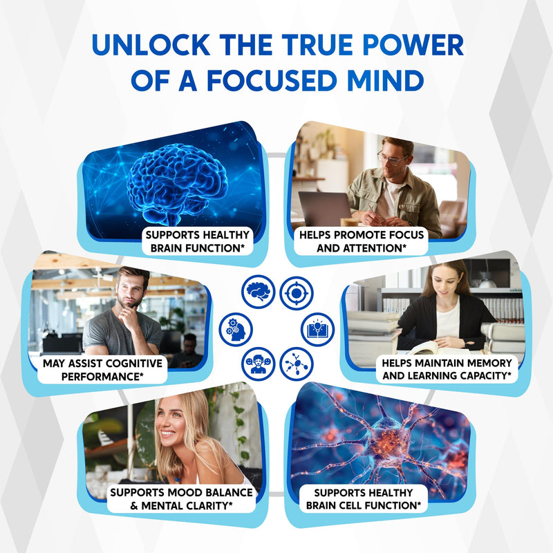 [Australia] - Phosphatidylserine, Bacopa, Alpha-GPC, Lion‚Äôs Mane & Ginkgo ‚Äì Support Cognitive Function & Focus ‚Äì 150 Capsules ‚Äì Made in USA 150 Count (pack of 1) 