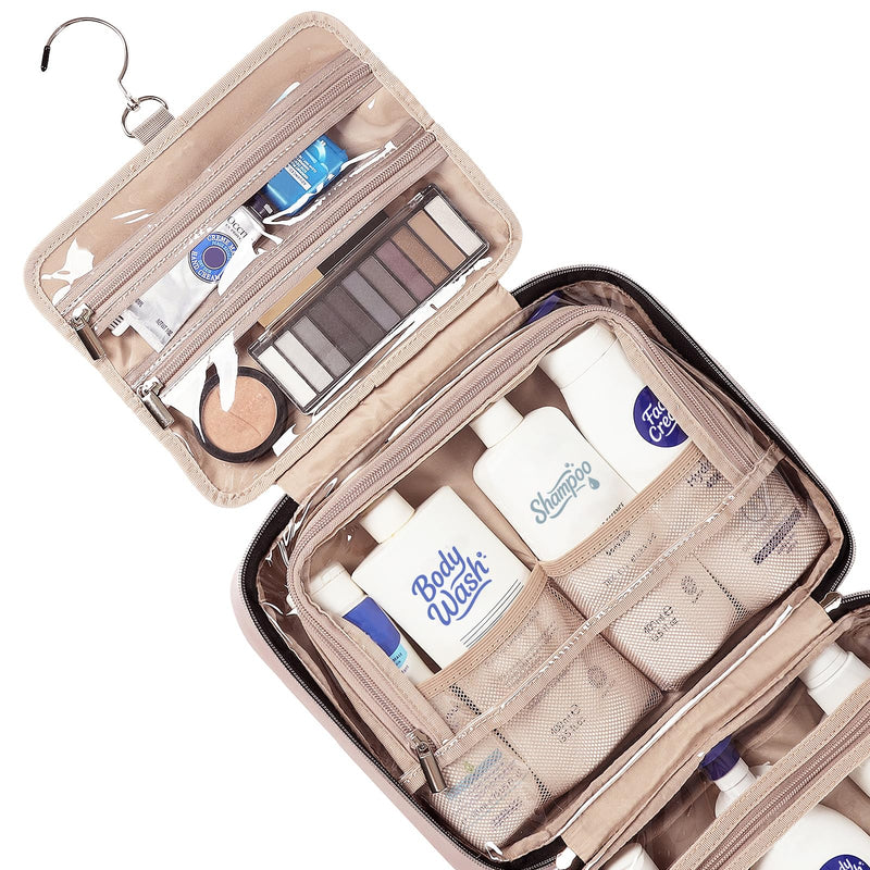 NISHEL Travel Toiletry Bag for women, Portable Hanging Organizer for Travel-Sized makeup Accessories Travel Puffy Tote Bag For Women, Ultra-Lightweight Large Tote