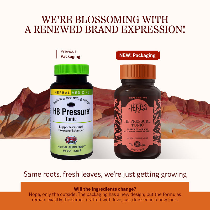 [Australia] - Herbs Etc. HB Pressure Tonic - Healthy Blood Circulation Support Supplement - Aid Cardiovascular Health - Herbal Supplement for Natural Energy Support - Gluten-Free - 60 Softgels (60 Servings) 