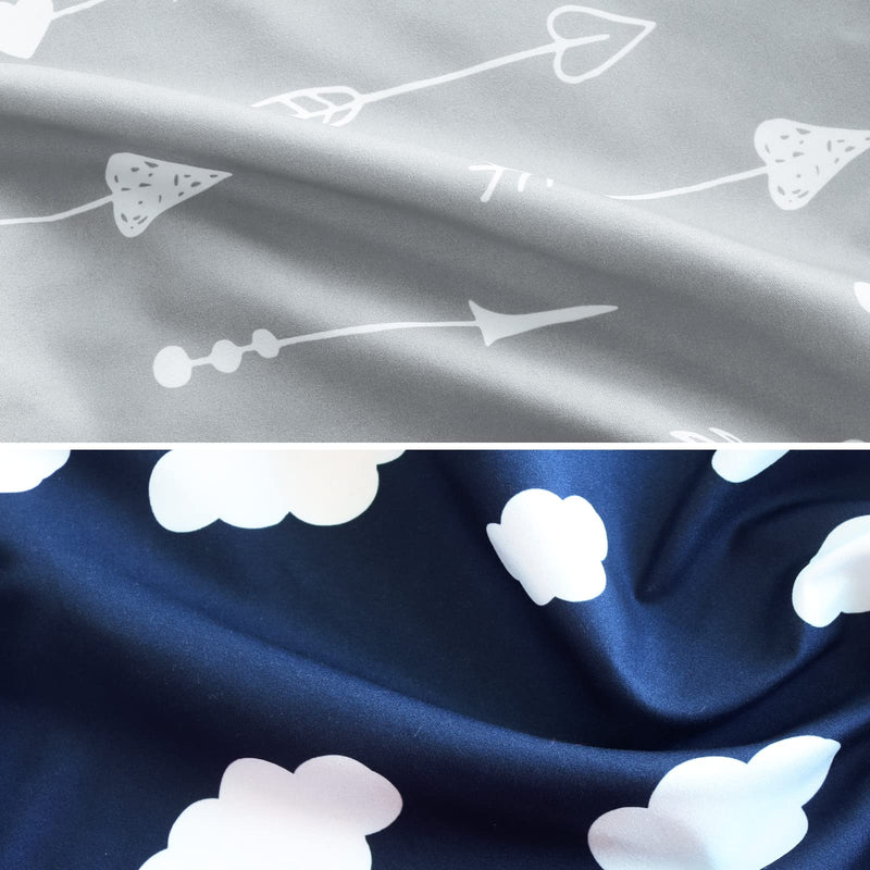 [Australia] - Changing Pad Cover, Diaper Changing Pad Covers 4 Pack, Fitted Baby Changing Table Sheets for 32''×16'' Change Table Pad, Cradle & Bassinet Sheets for Boys & Girls, Soft & Breathable Navy/Grey/Cloud/Arrow 