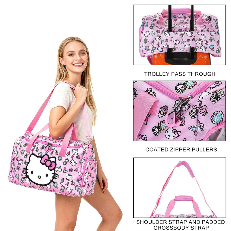 Hello Kitty Core 20" Duffle Bag For Kids Travel Hello Kitty Core Pink