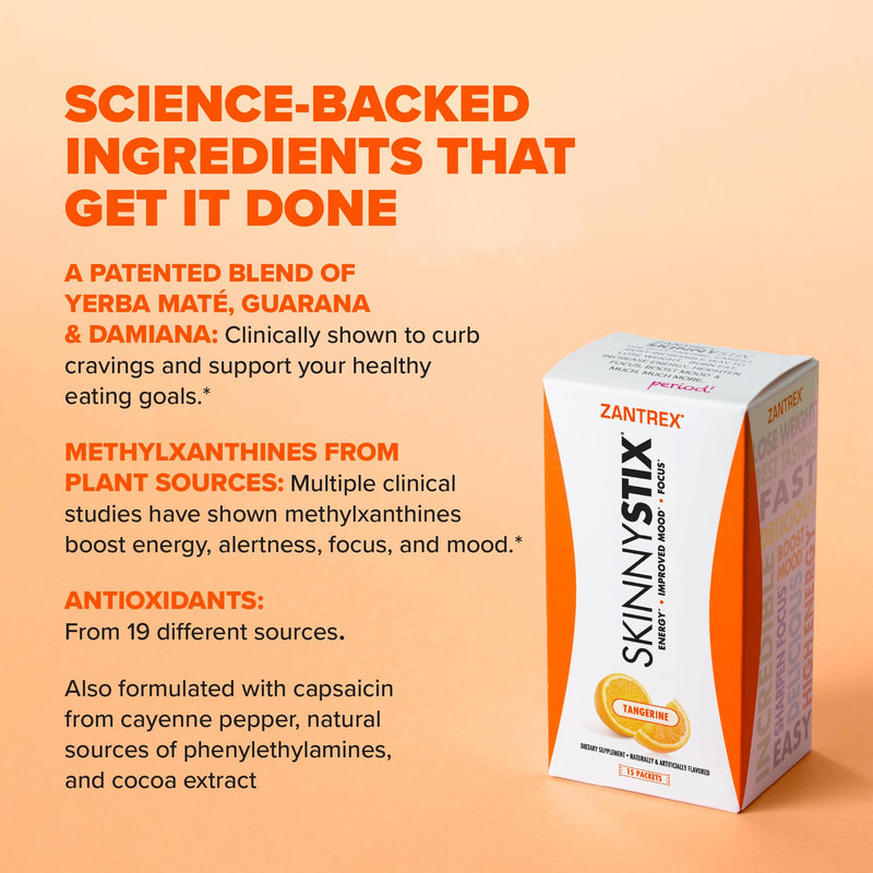 [Australia] - Skinnystix Tangy Tangerine 15 Servings (Pack of 1) 