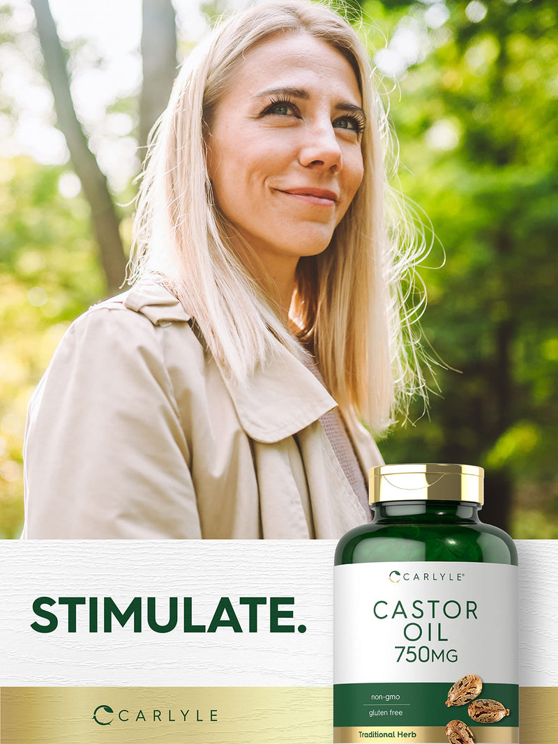 [Australia] - Carlyle Castor Oil 750mg | 200 Softgels | Traditional Herb | Non-GMO, Gluten Free Supplement 