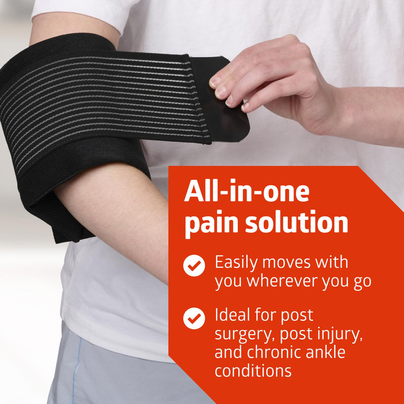 Medline Accu-Therm Gel Wrap Ankle Set, 1 Wrap, 2 Gel Wrap Packs for Ankle