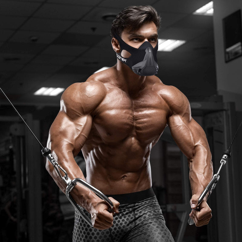 [Australia] - Workout Mask Breathing Mask for Men and Women - Adjustable Resistance Levels - Increase Lung Capacity and Endurance - Ideal for Jogging, Sports, Cycling, Fitness 
